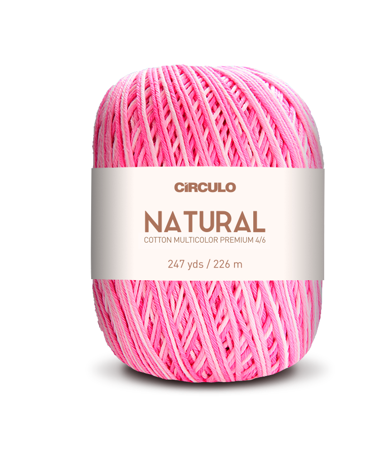 Circulo Barroco Multicolor Premium 4/6 Yarn 100% mercerized Brazilian virgin cotton for Crochet and Knitting, 226m/200g Leo Hobby