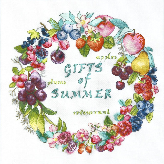 Berry Fresh Gifts of Summer' cross stitch kit