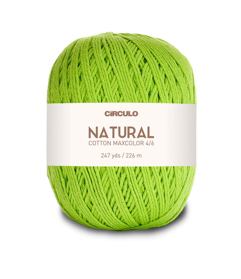 Circulo Natural Cotton Maxcolor (Barroco) 4/6 100% Cotton Yarn for Crochet and Knitting, 226m/200g - Leo Hobby