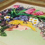 DIY Beaded Painting kit 'Spring,' with a 3D embroidery design, perfect for handcraft enthusiasts and needlepoint projects