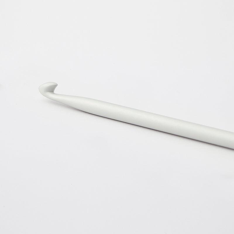 Sleek KnitPro Grey Hook with black accent.